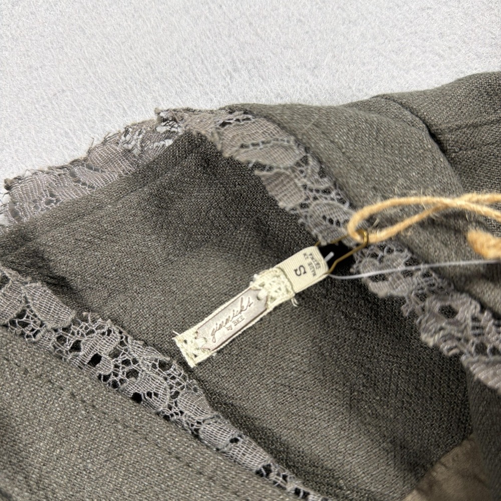 Gimmicks By BKE Vest Womens Small Green Lace High Low Military Boho Steampunk - Picture 8 of 9